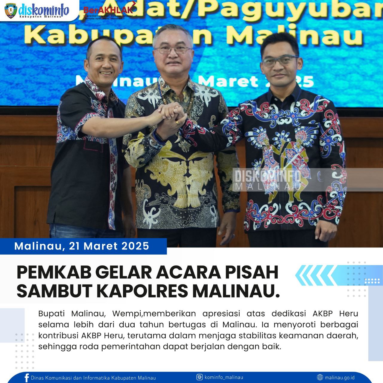 pemkab-gelar-acara-pisah-sambut-kapolres-malinau