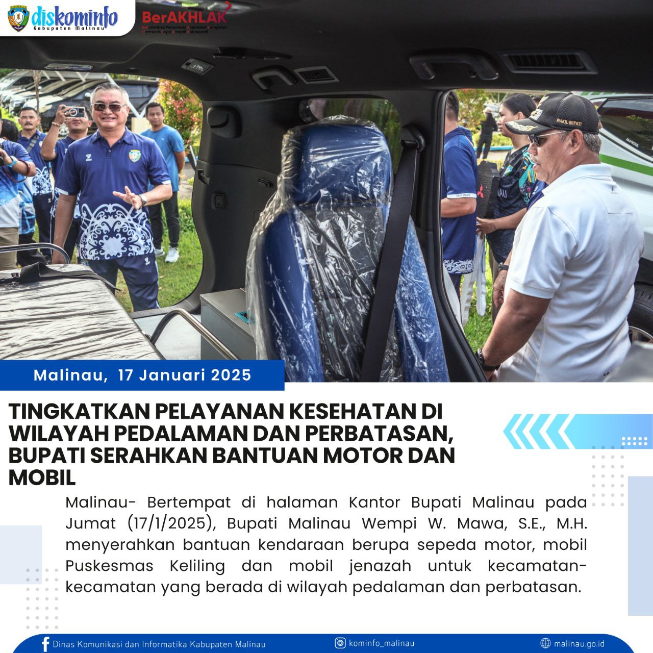 tingkatkan-pelayanan-kesehatan-di-wilayah-pedalaman-dan-perbatasan--bupati-serahkan-bantuan-sepeda-motor-dan-mobil