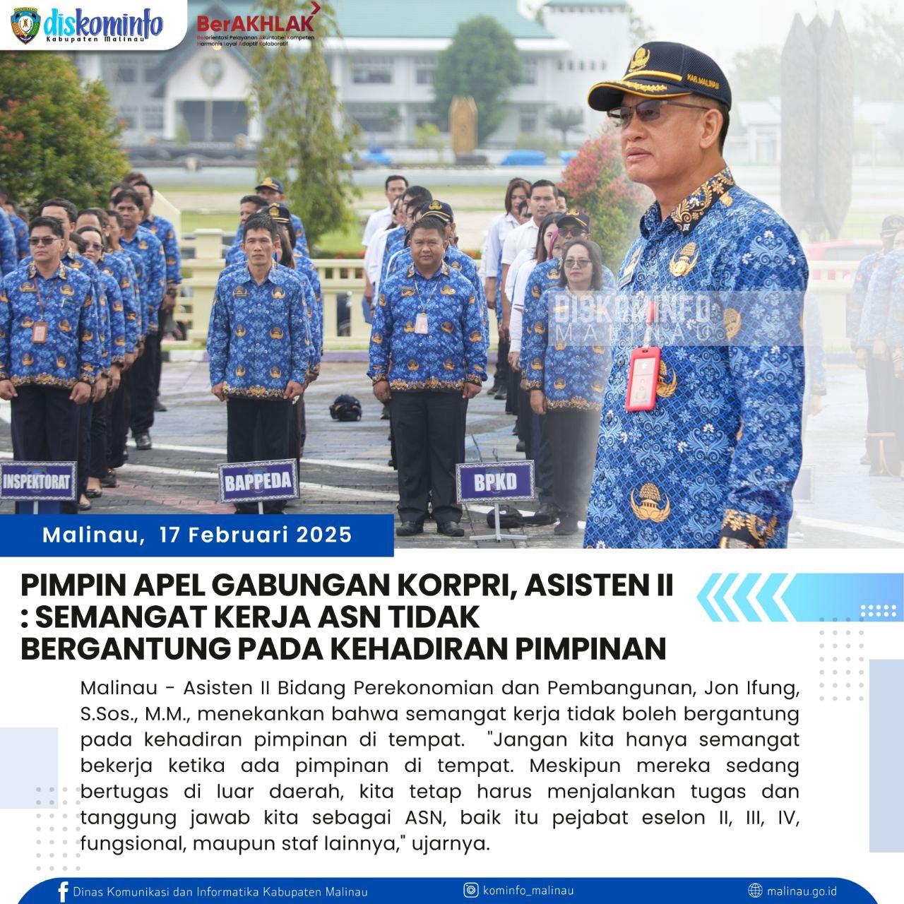 pimpin-apel-gabungan-korpri--asisten-ii-:-tingkatkan-semangat-kerja-asn