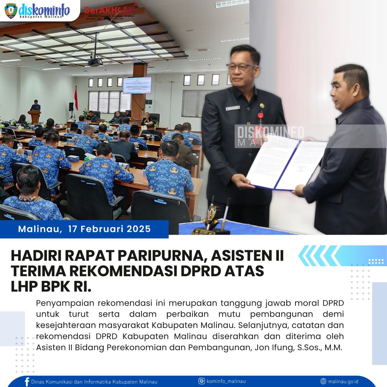 hadiri-rapat-paripurna--asisten-ii-terima-rekomendasi-dprd-atas-lhp-bpk-ri