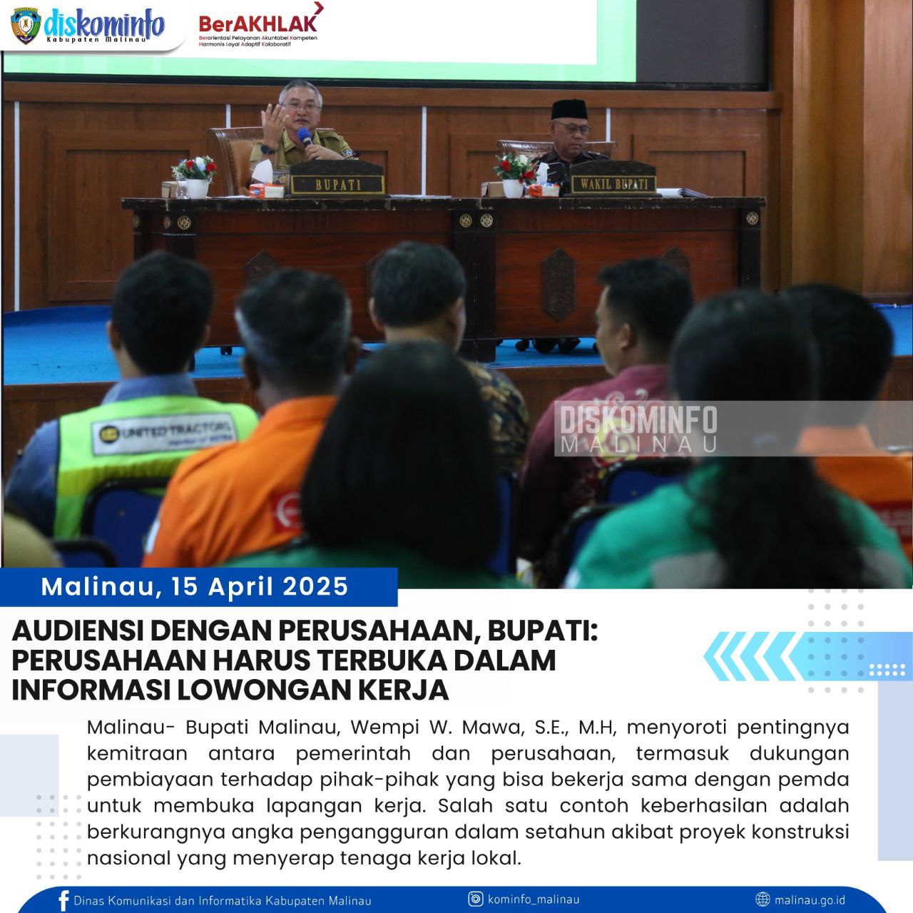 audiensi-dengan-perusahaan--bupati:-perusahaan-harus-terbuka-dalam-informasi-lowongan-kerja