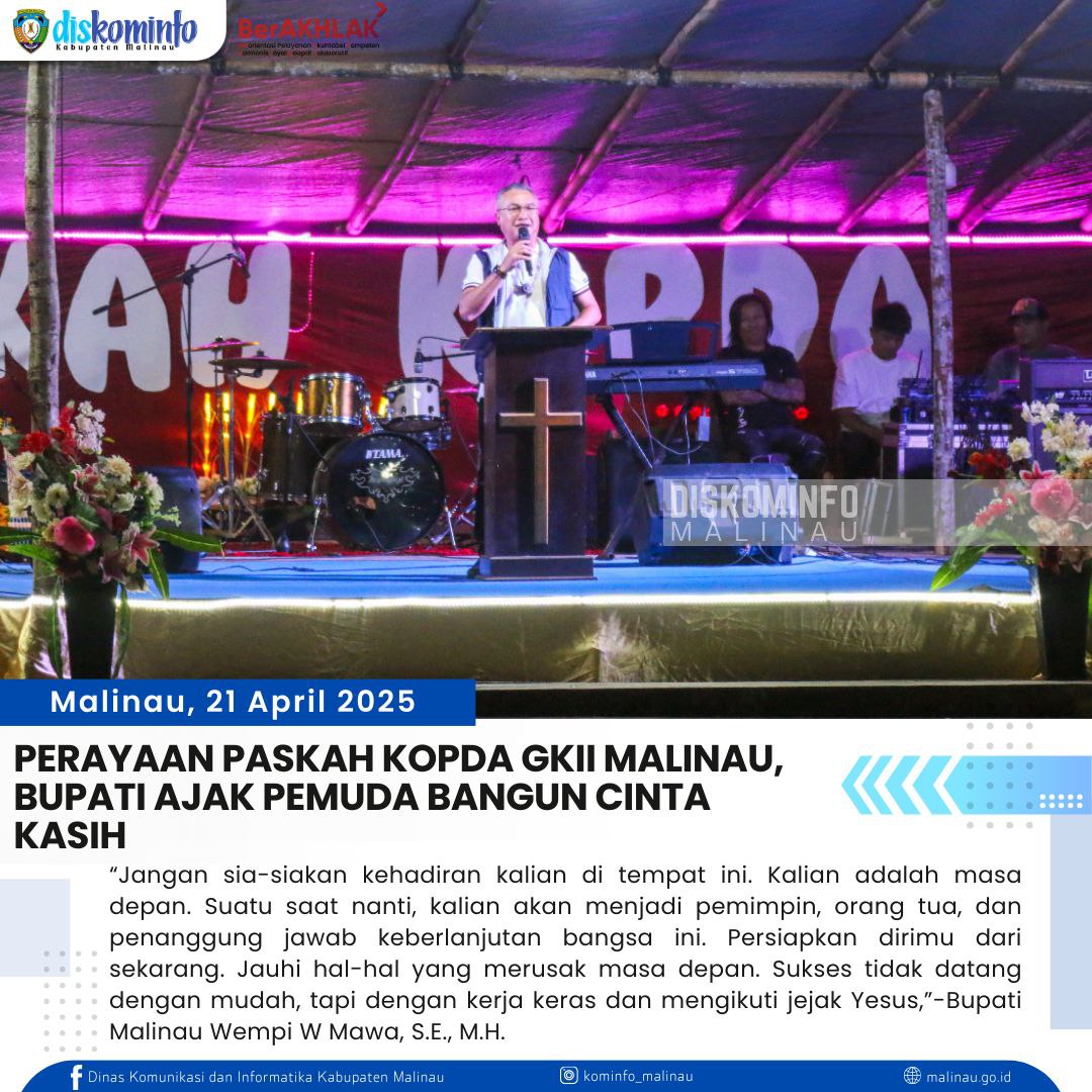 perayaan-paskah-kopda-gkii-malinau--bupati-ajak-pemuda-bangun-cinta-kasih