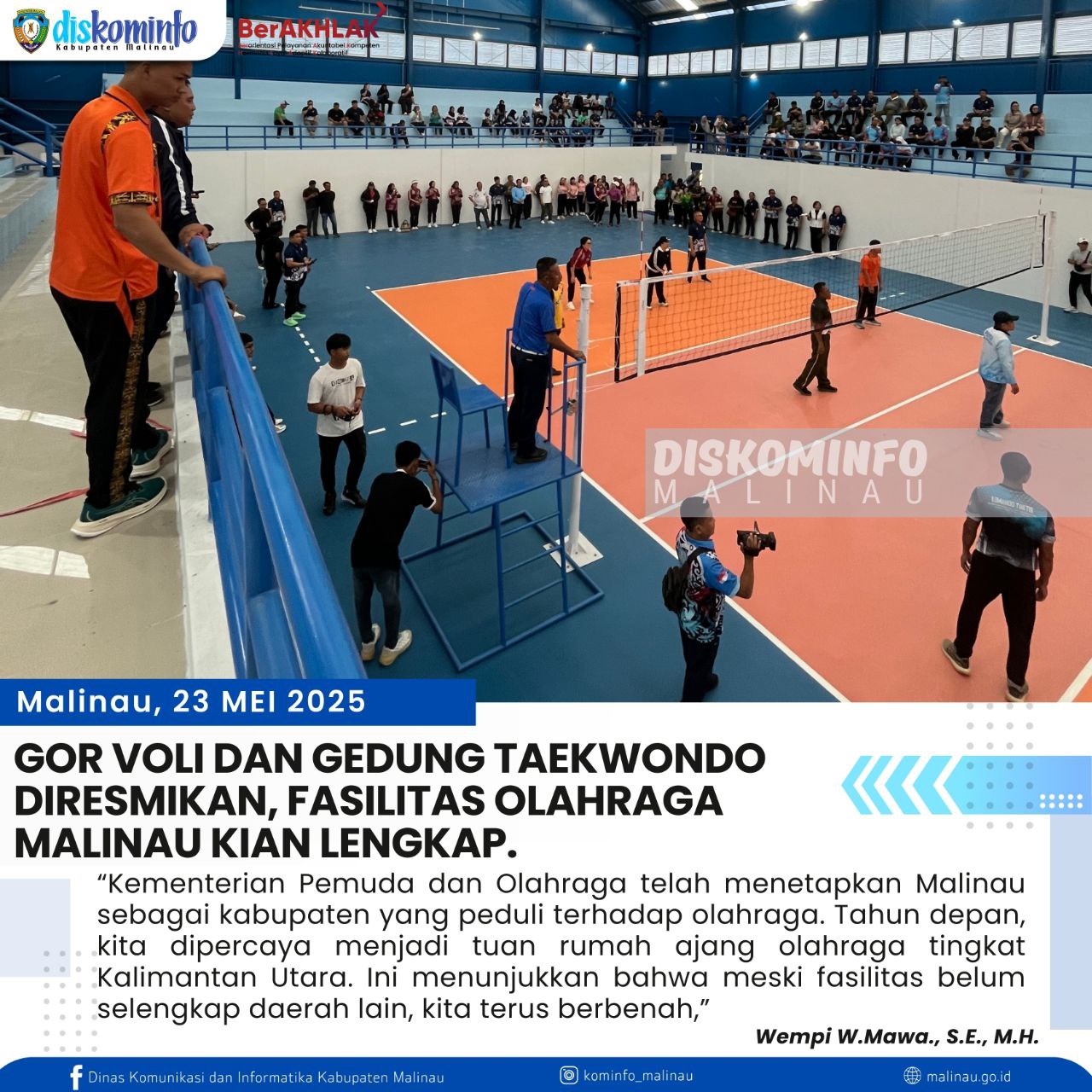 gor-voli-dan-gedung-taekwondo-diresmikan--fasilitas-olahraga-malinau-kian-lengkap