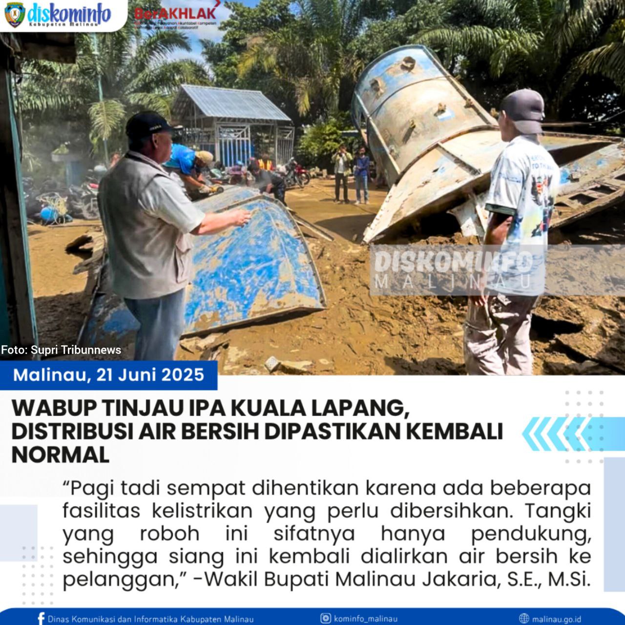 wabup-tinjau-ipa-kuala-lapang--distribusi-air-bersih-dipastikan-kembali-normal