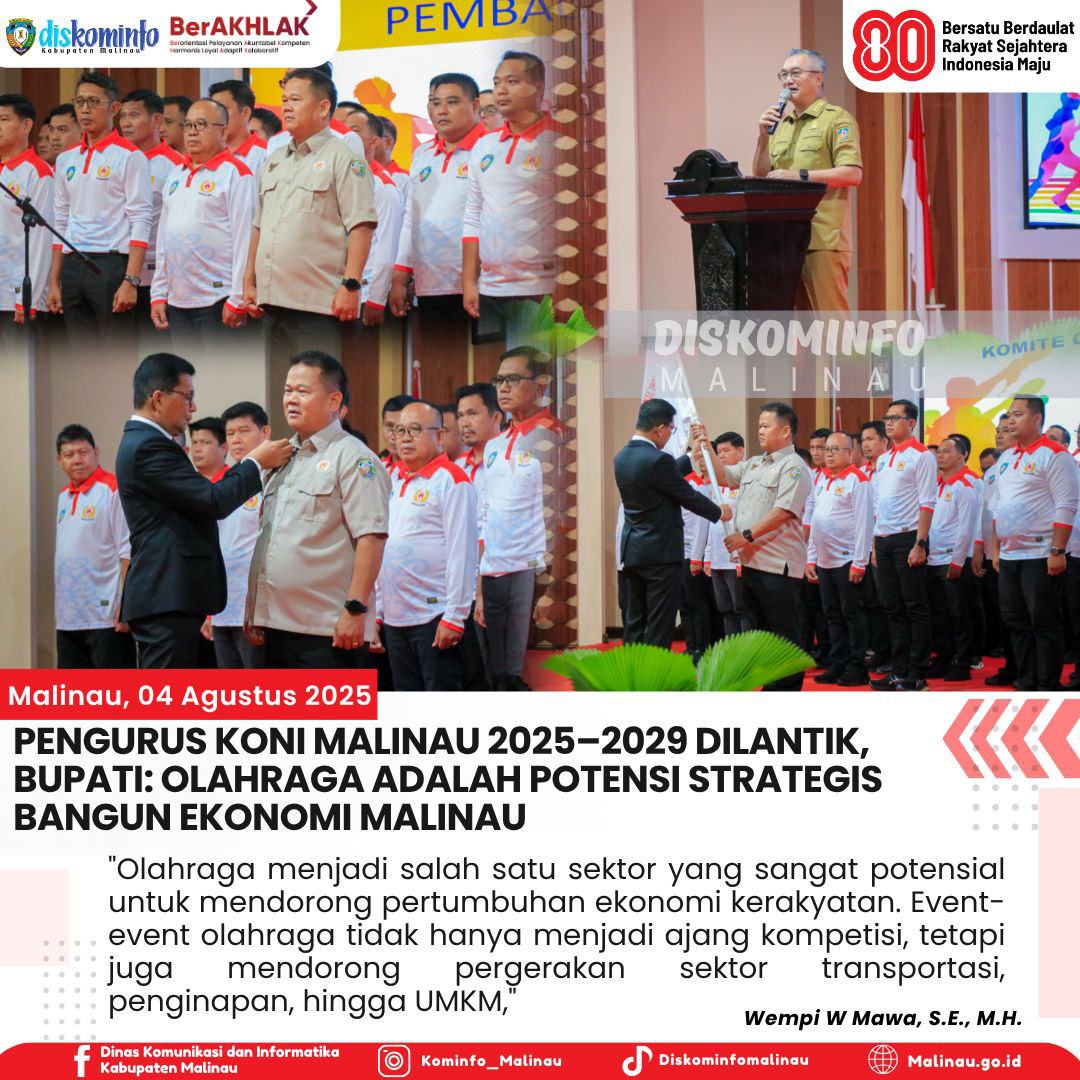 pengurus-koni-malinau-2025–2029-dilantik--bupati:-olahraga-adalah-potensi-strategis-bangun-ekonomi-malinau