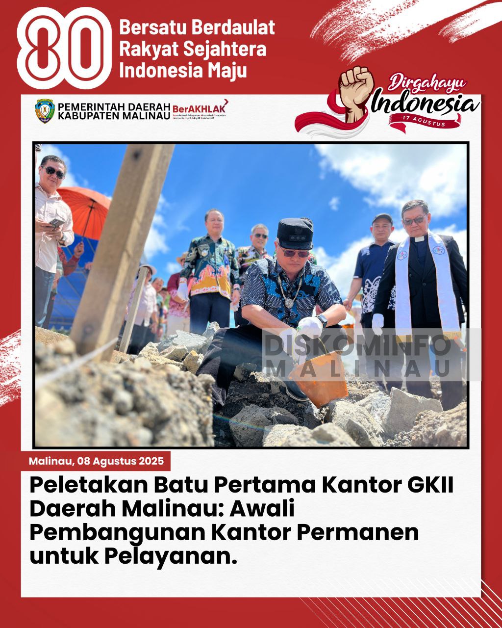 peletakan-batu-pertama-kantor-gkii-daerah-malinau:-awali-pembangunan-kantor-permanen-untuk-pelayanan