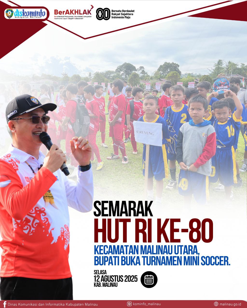 semarak-hut-ri-ke-80-kecamatan-malinau-utara--bupati-buka-turnamen-mini-soccer
