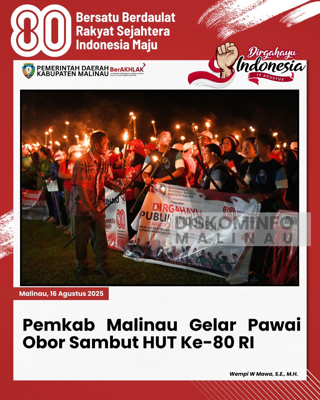 pemkab-malinau-gelar-pawai-obor-sambut-hut-ke-80-ri