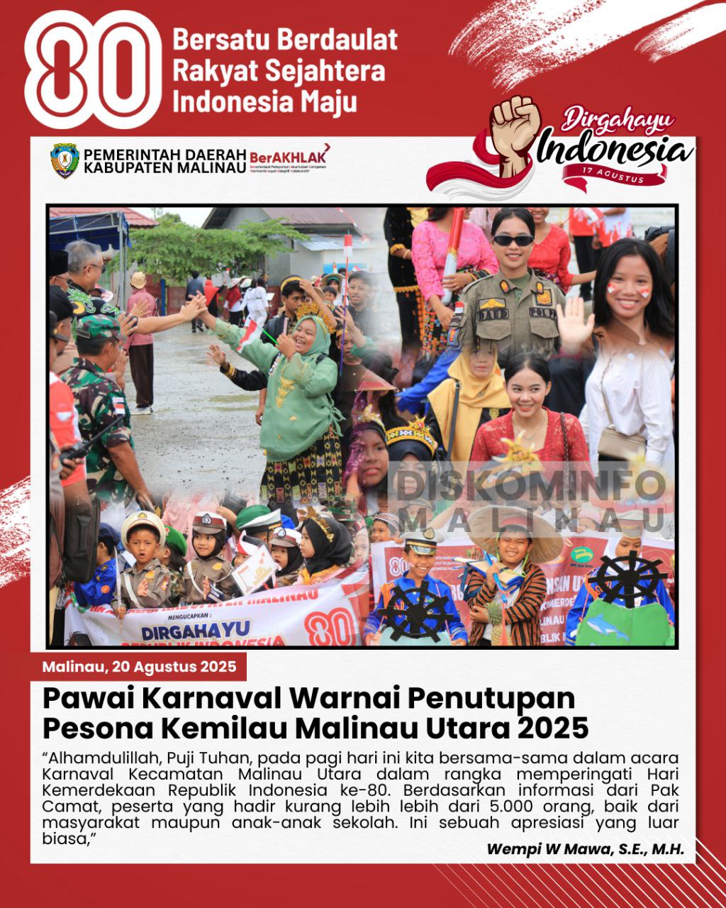 pawai-karnaval-warnai-penutupan-pesona-kemilau-malinau-utara-2025