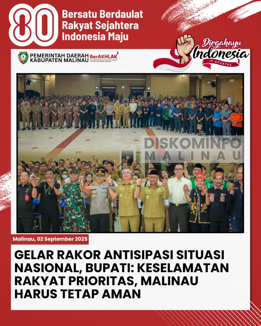 gelar-rakor-antisipasi-situasi-nasional--bupati:-keselamatan-rakyat-prioritas--malinau-harus-tetap-aman